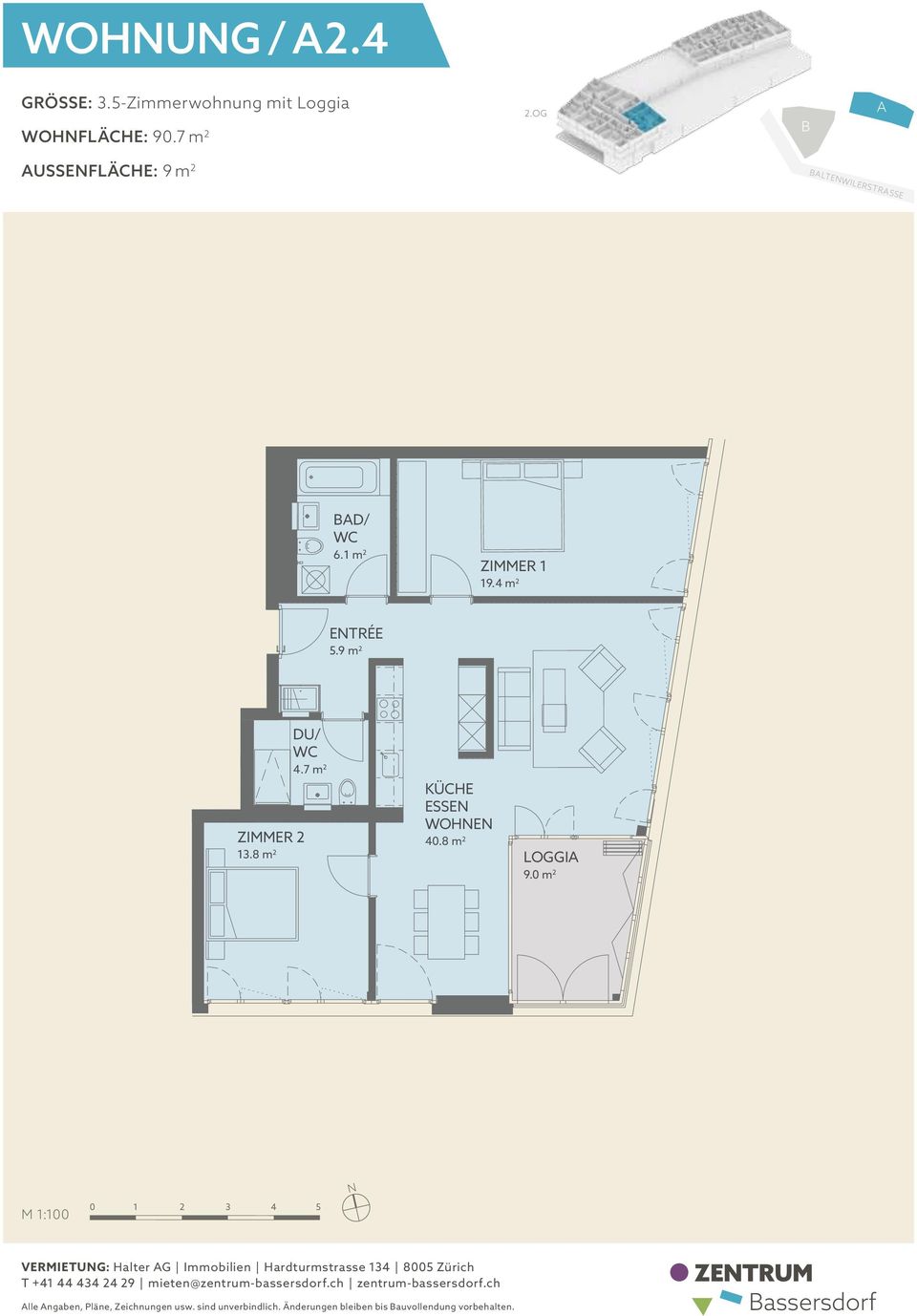 4 m 2 ETRÉE 5.9 m 2 13.8 m 2 DU/ 4.7 m 2 ESSE 40.8 m 2 LOGGI 9.