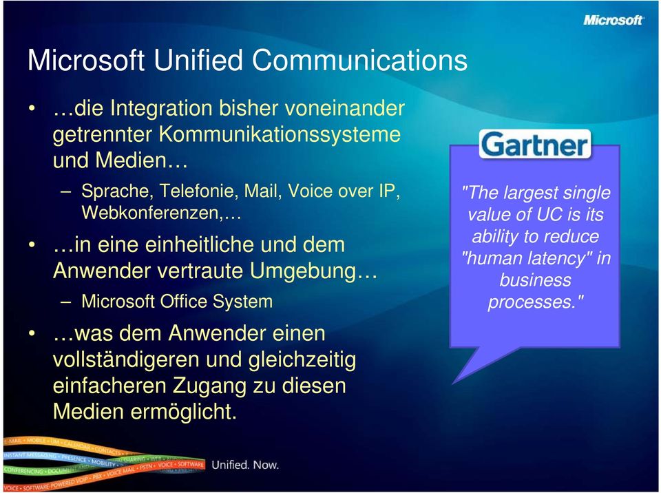 Umgebung Microsoft Office System was dem Anwender einen vollständigeren und gleichzeitig einfacheren Zugang zu