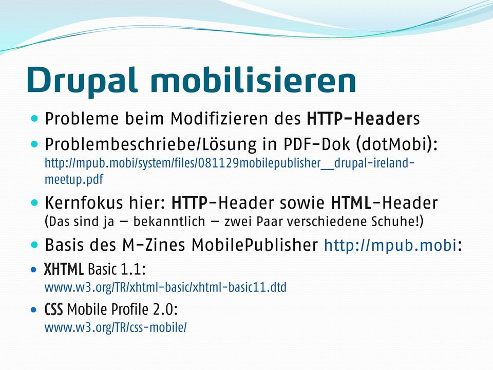 pdf Kernfokus hier: HTTP-Header sowie HTML-Header (Das sind ja bekanntlich zwei Paar verschiedene Schuhe!