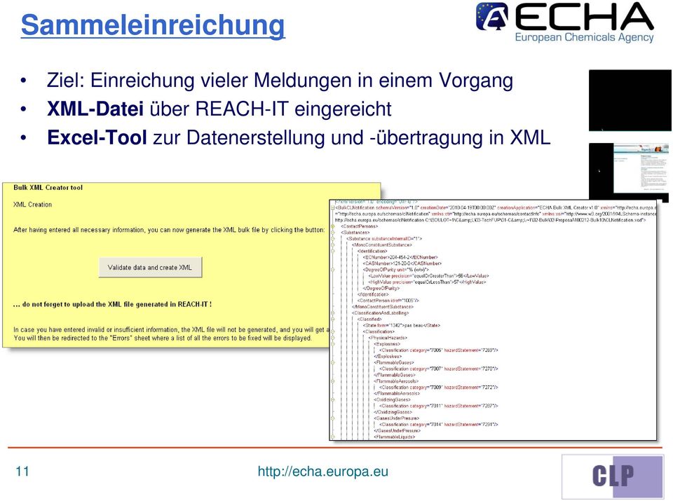 XML-Datei über REACH-IT eingereicht