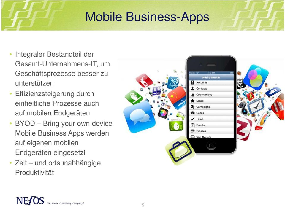 Prozesse auch auf mobilen Endgeräten BYOD Bring your own device Mobile Business