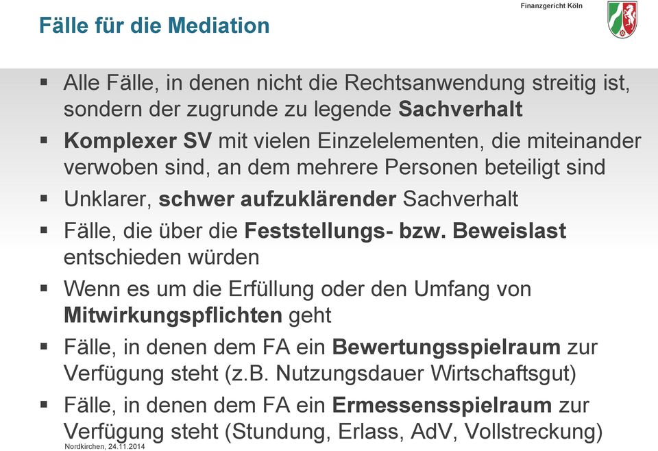 Feststellungs- bzw.