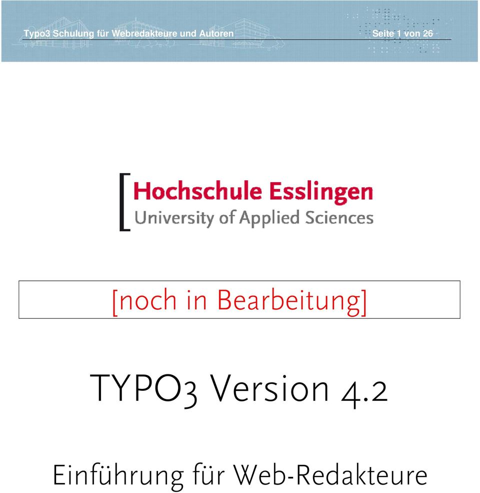 in Bearbeitung] TYPO3 Version 4.