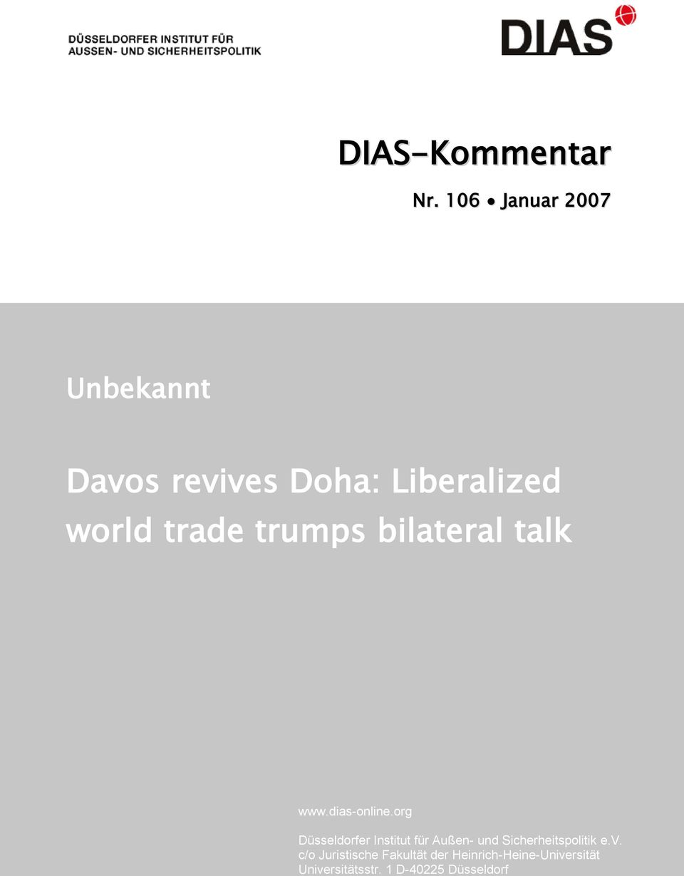 trumps bilateral talk www.dias-online.