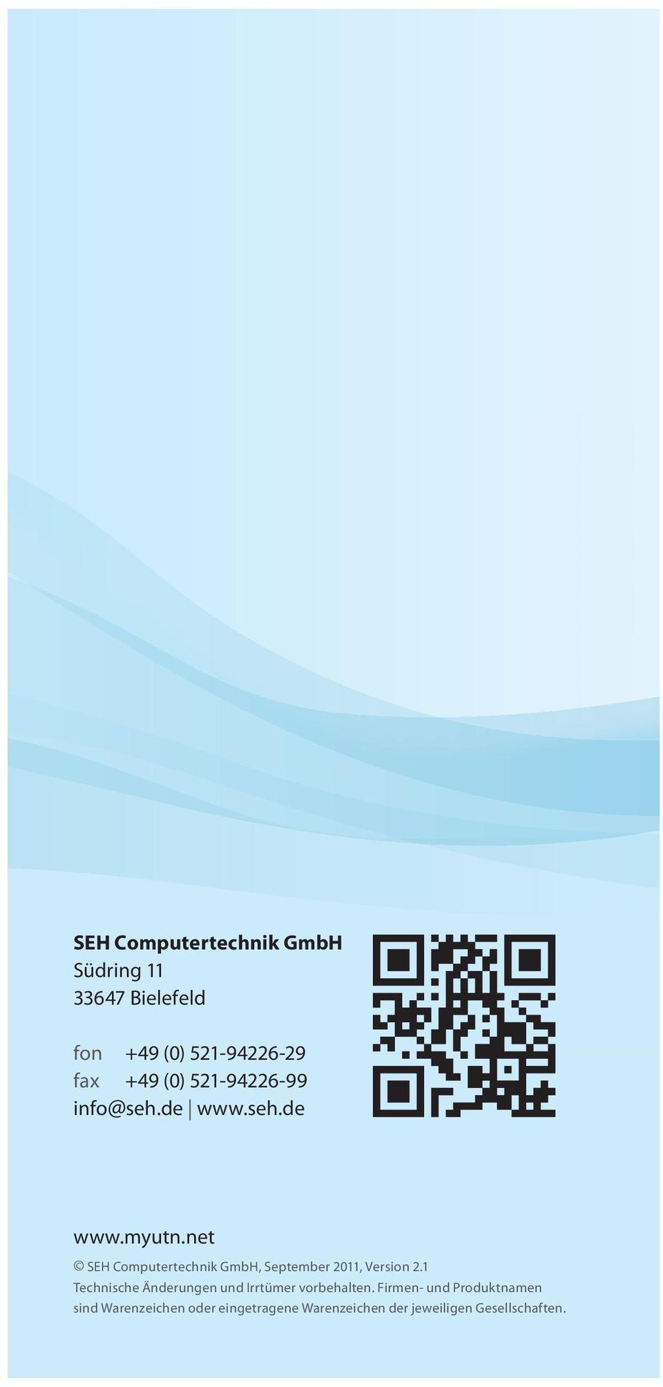 net SEH Computertechnik GmbH, September 2011, Version 2.