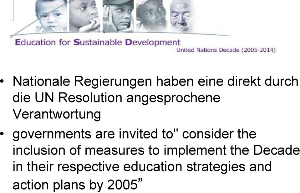 invited to" consider the inclusion of measures to implement