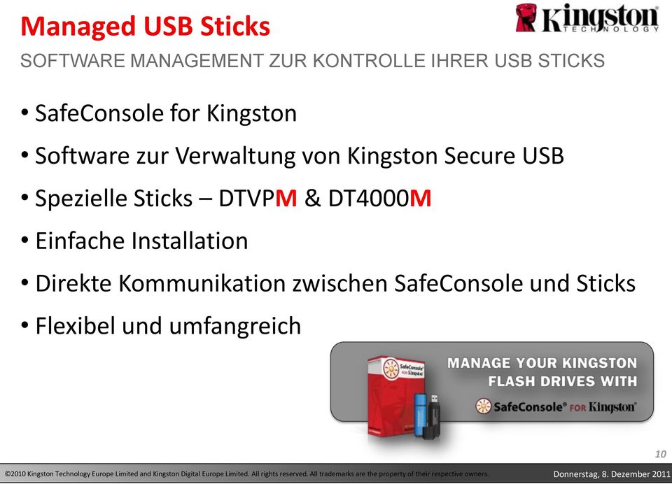 USB Spezielle Sticks DTVPM & DT4000M Einfache Installation Direkte