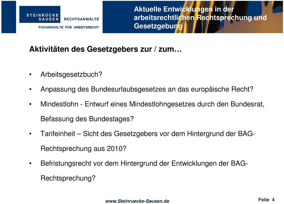 Mindestlohn - Entwurf eines Mindestlohngesetzes durch den Bundesrat, Befassung des Bundestages?