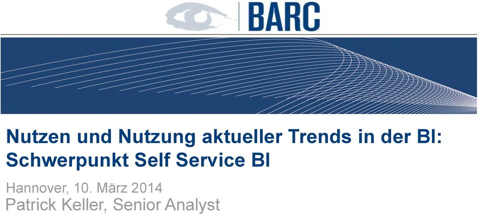 Self Service BI Hannover, 10.