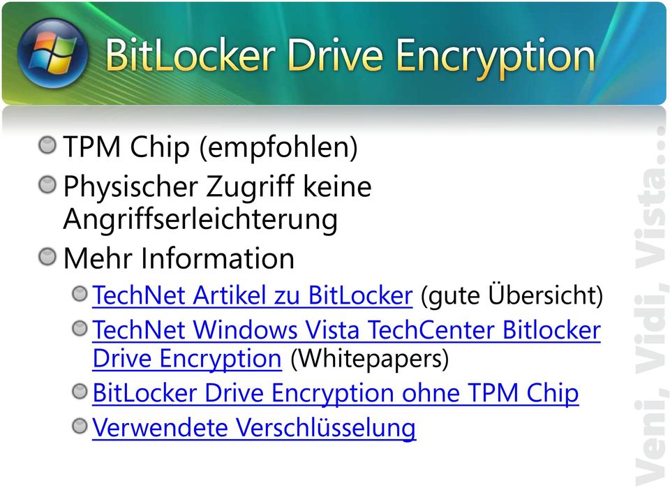 TechNet Windows Vista TechCenter Bitlocker Drive Encryption