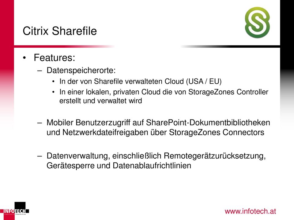Benutzerzugriff auf SharePoint-Dokumentbibliotheken und Netzwerkdateifreigaben über StorageZones