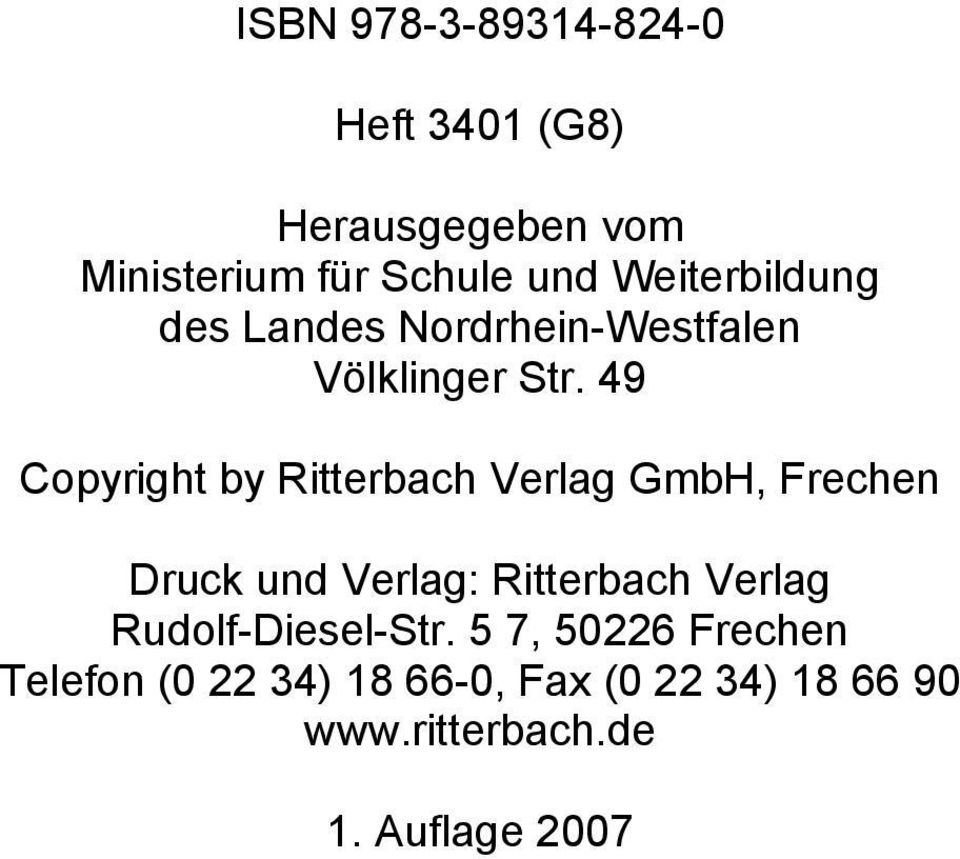 49 Copyright by Ritterbach Verlag GmbH, Frechen Druck und Verlag: Ritterbach Verlag