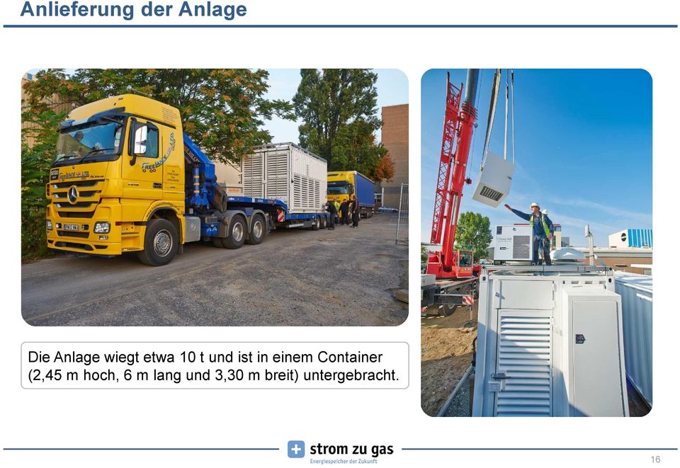 Container (2,45 m hoch, 6 m lang
