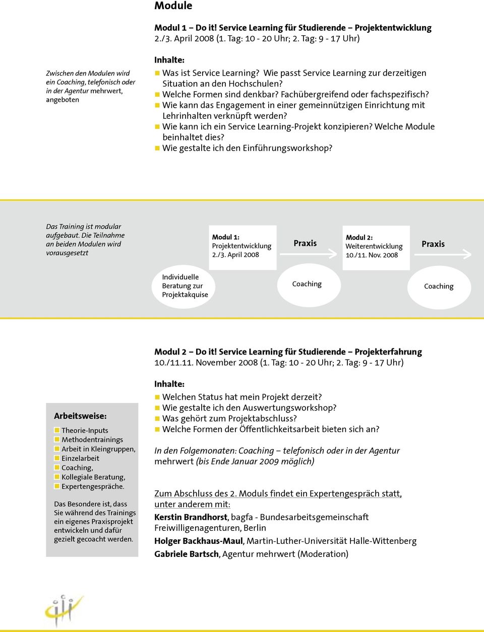 Wie passt Service Learning zur derzeitigen Situation an den Hochschulen? Welche Formen sind denkbar? Fachübergreifend oder fachspezifisch?