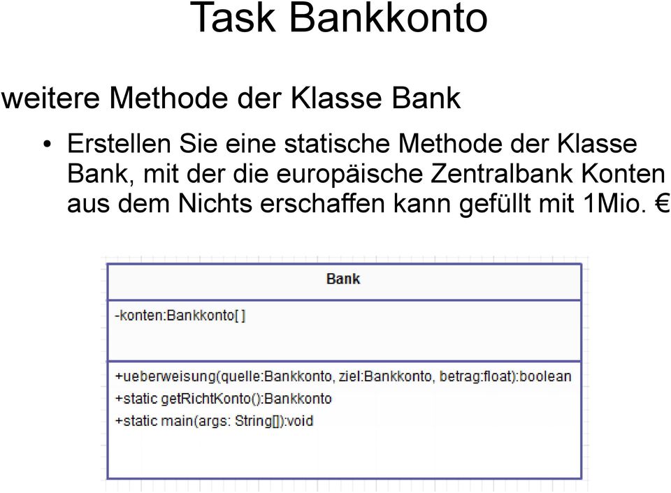 Bank, mit der die europäische Zentralbank