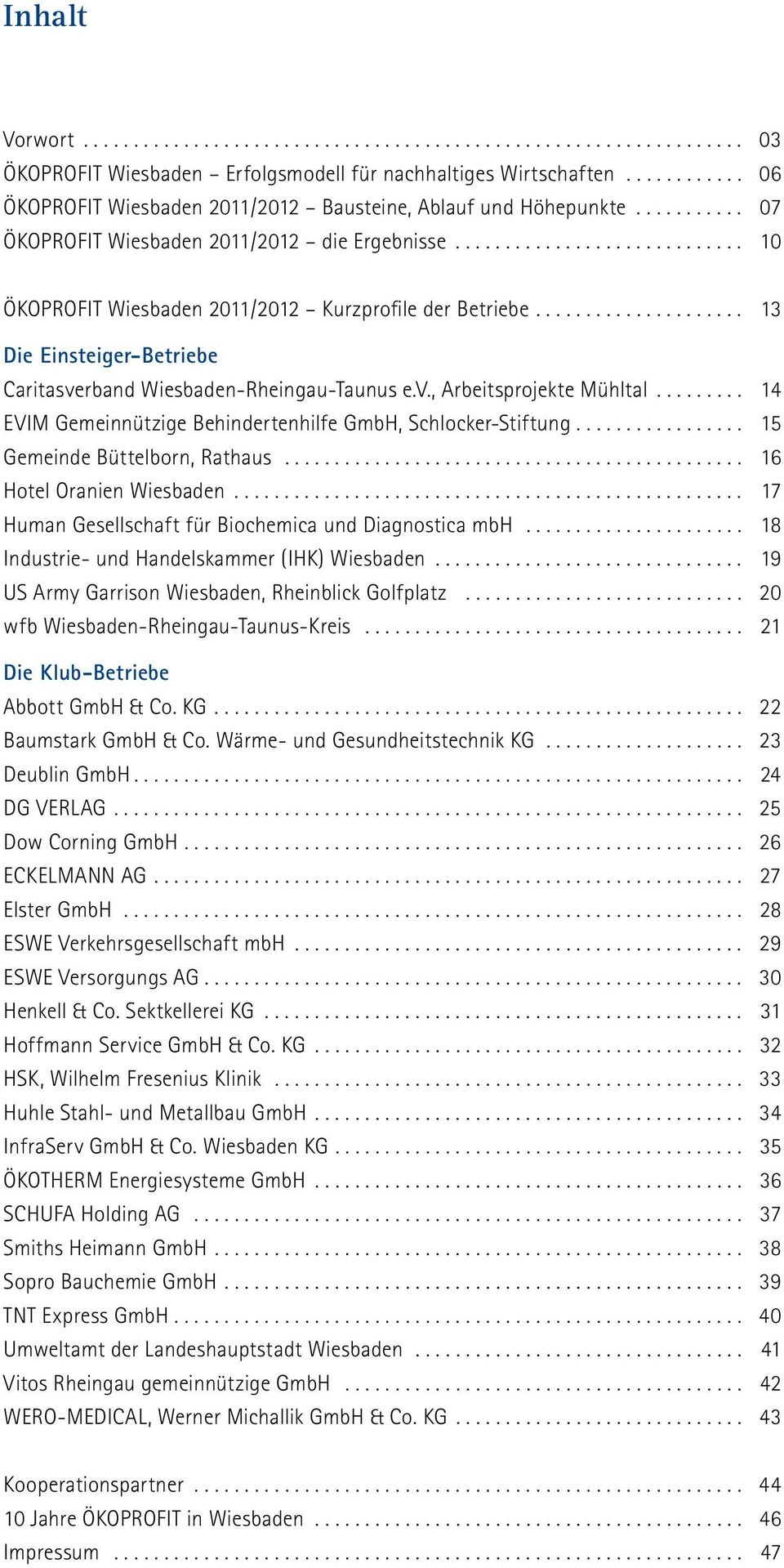 .. 14 EVIM Gemeinnützige Behindertenhilfe GmbH, Schlocker-Stiftung.... 15 Gemeinde Büttelborn, Rathaus... 16 Hotel Oranien Wiesbaden... 17 Human Gesellschaft für Biochemica und Diagnostica mbh.