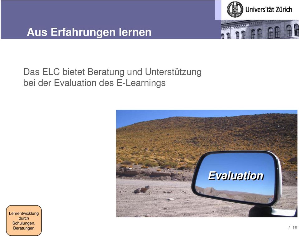 Evaluation des E-Learnings Evaluation