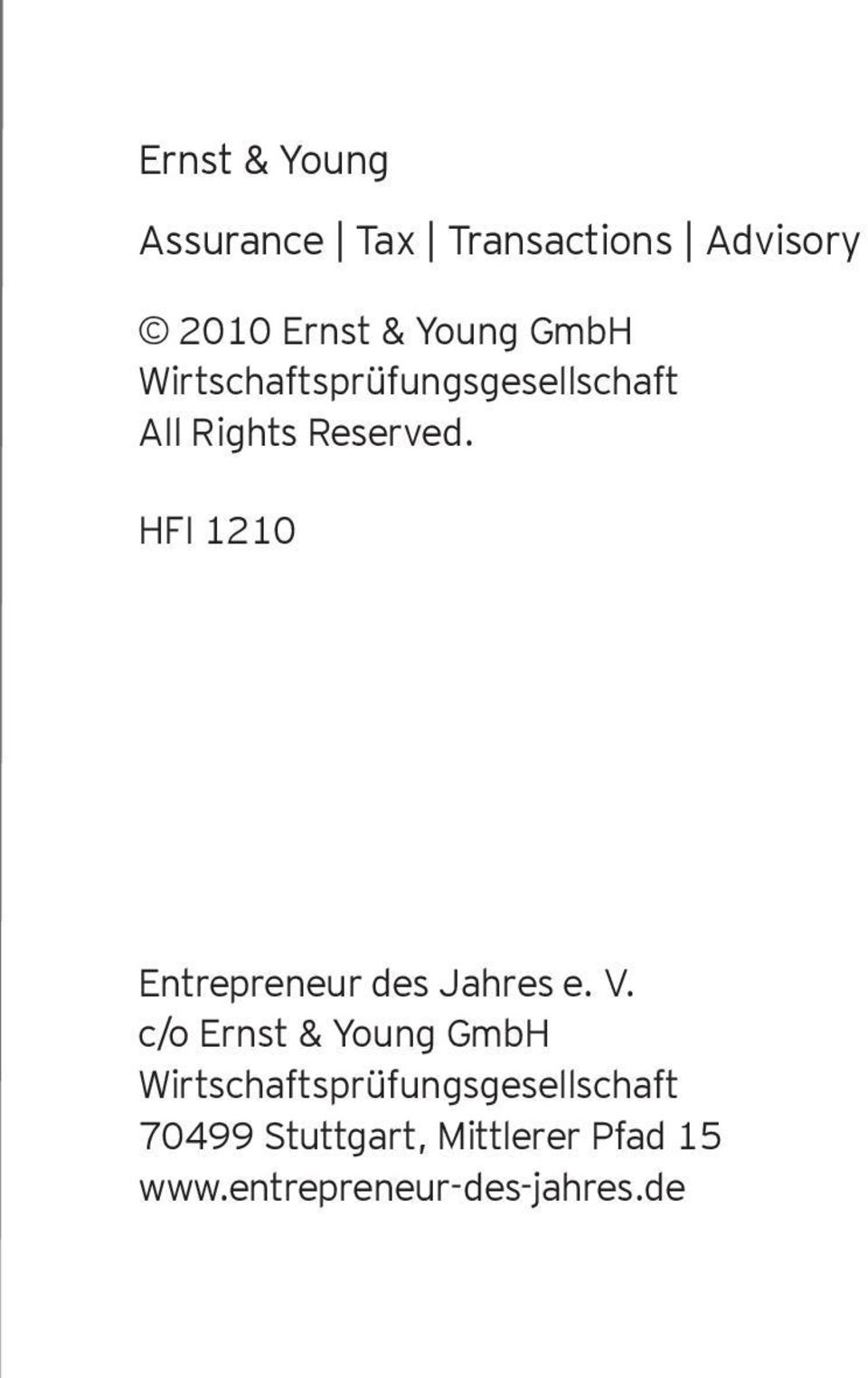 HFI 1210 Entrepreneur des Jahres e. V.