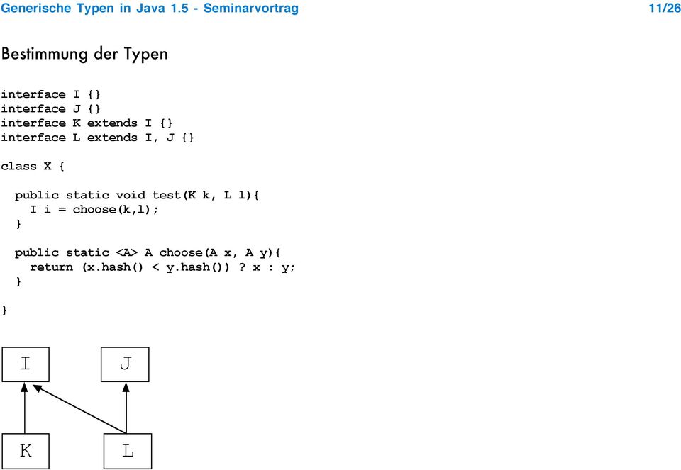 interface K extends I { interface L extends I, J { class X { public static