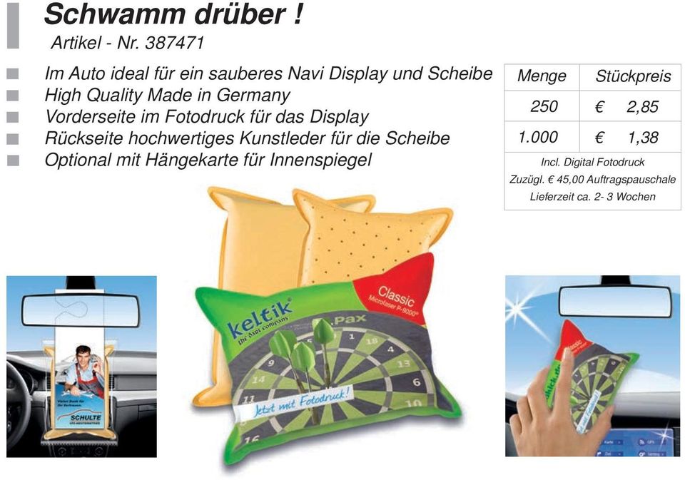 in Germany Vorderseite im Fotodruck für das Display Rückseite hochwertiges