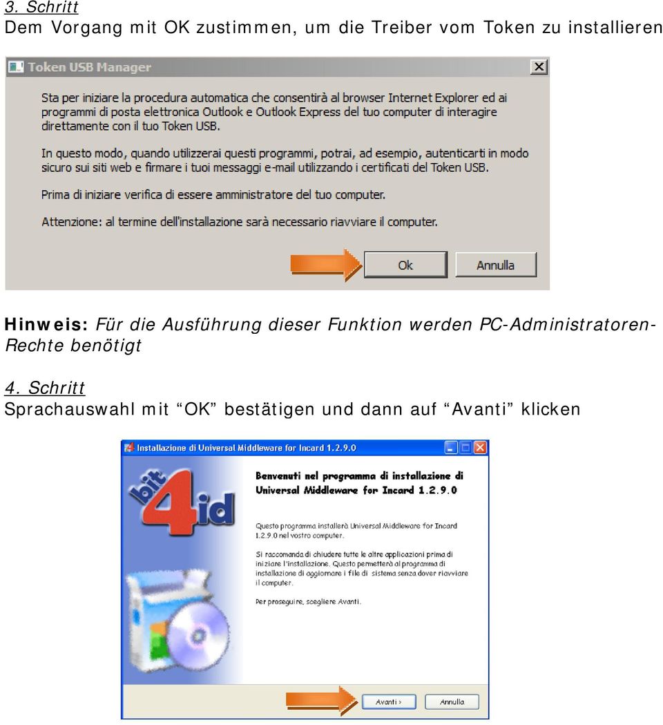 Funktion werden PC-Administratoren- Rechte benötigt 4.