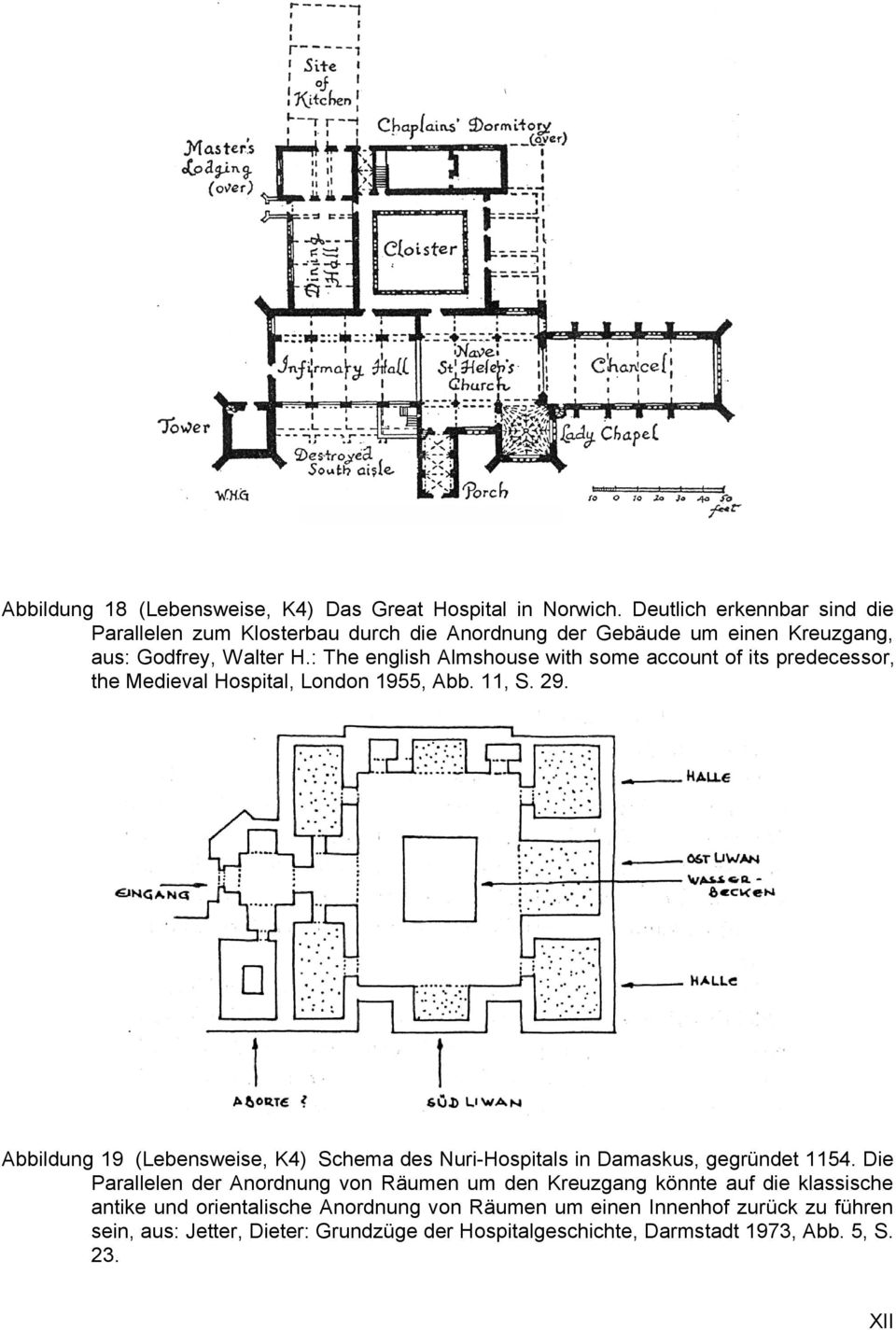 : The english Almshouse with some account of its predecessor, the Medieval Hospital, London 1955, Abb. 11, S. 29.