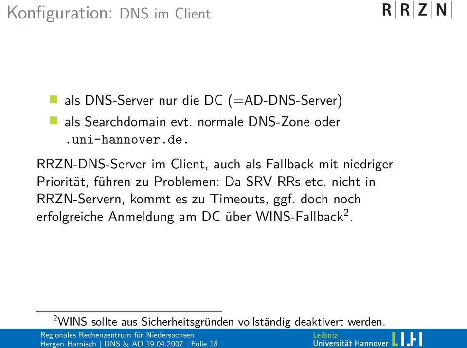 normale DNS-Zone oder