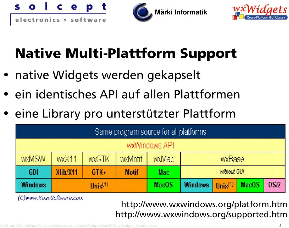 wxwindows.org/platform.htm http://www.wxwindows.org/supported.htm 29.