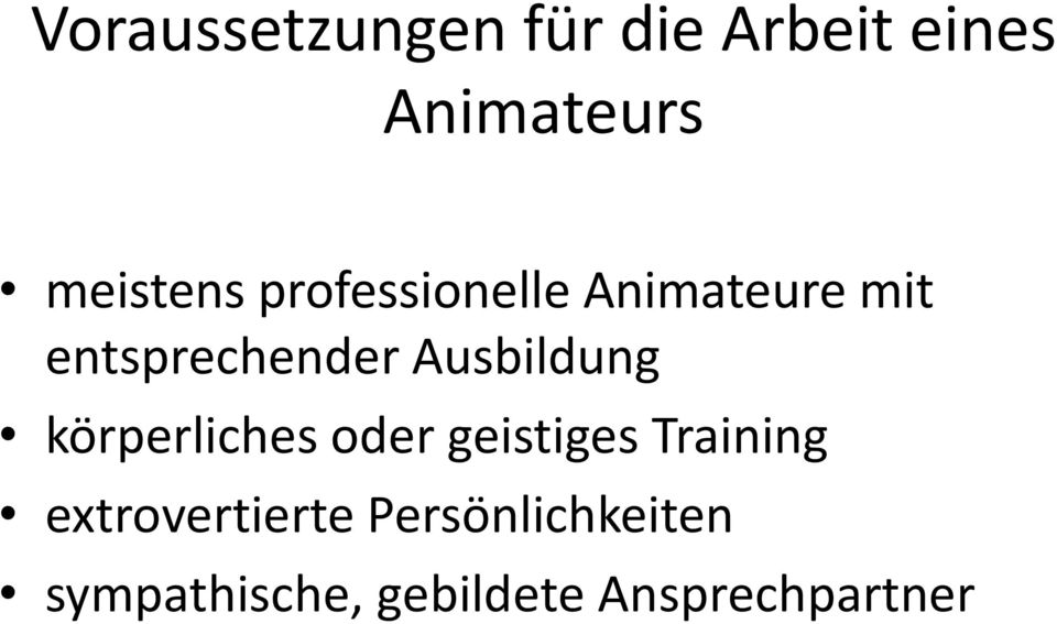 Ausbildung körperliches oder geistiges Training