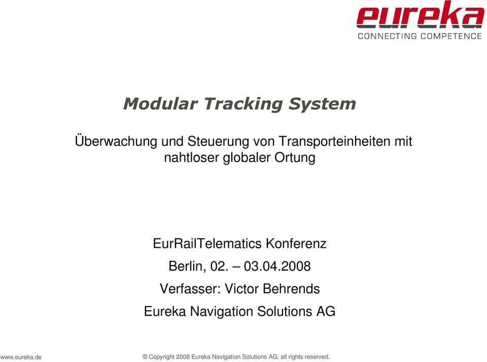 EurRailTelematics Konferenz Berlin, 02. 03.04.