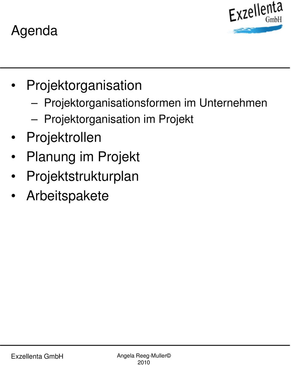 Projektorganisation im Projekt