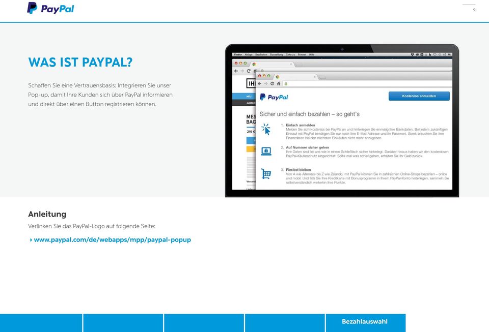 Ihre Kunden sich über PayPal informieren und direkt über einen Button