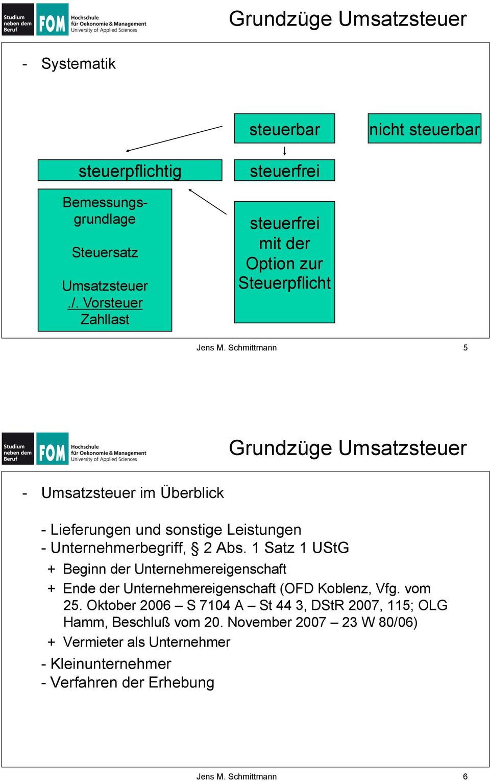 sonstige Leistungen - Unternehmerbegriff, 2 Abs. 1 Satz 1 UStG + Beginn der Unternehmereigenschaft + Ende der Unternehmereigenschaft (OFD Koblenz, Vfg.