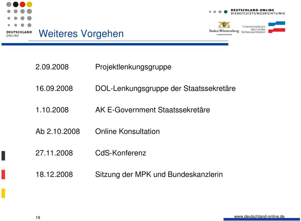 2008 DOL-Lenkungsgruppe der Staatssekretäre 1.10.