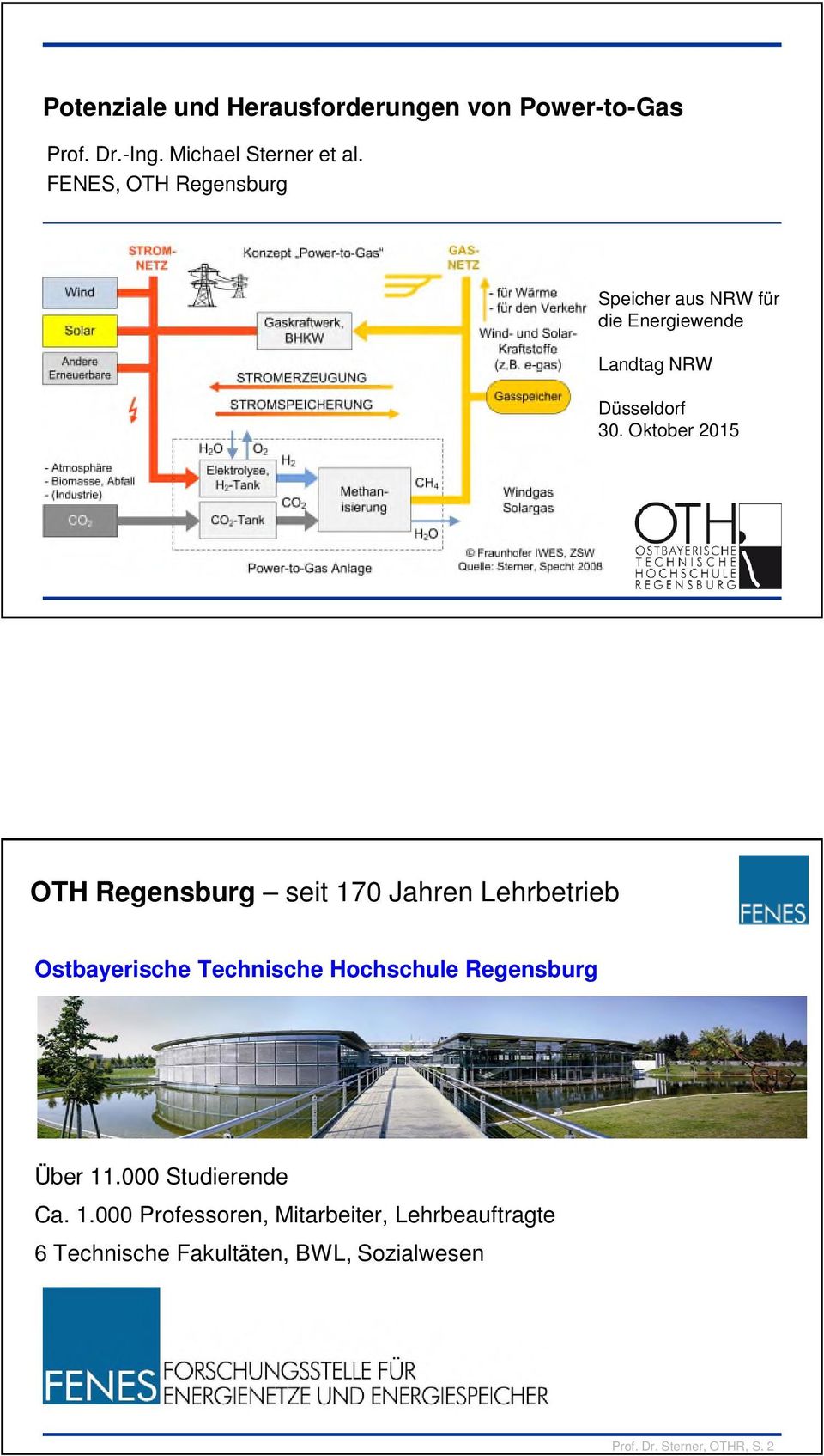 Oktober 2015 OTH Regensburg seit 170 Jahren Lehrbetrieb Ostbayerische Technische Hochschule Regensburg