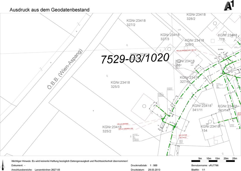 Dokument: - Anschlussbereiche: Lanzenkirchen 2627-05 Druckmaßstab: 1 :