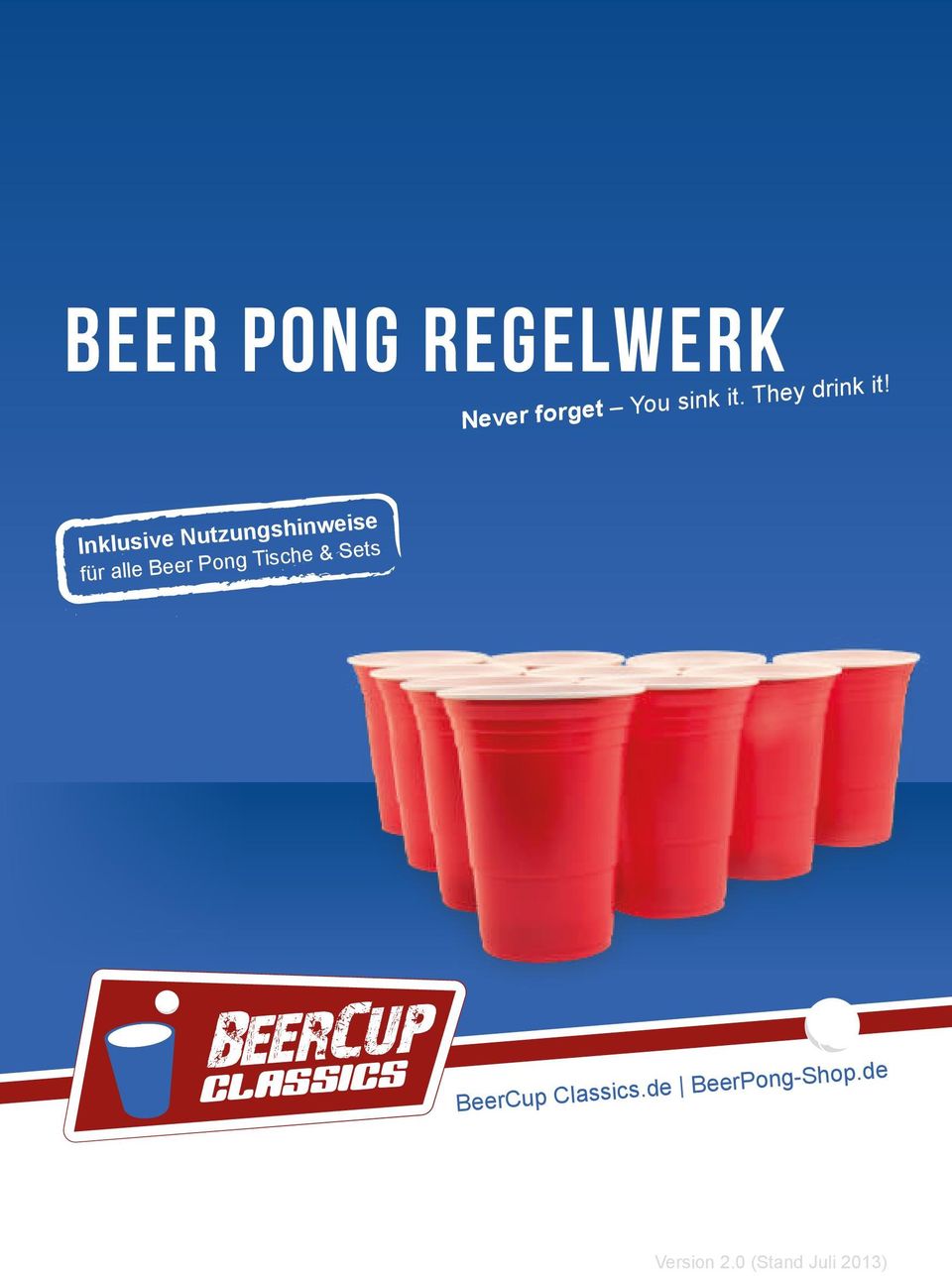 Inklusive Nutzungshinweise für alle Beer Pong