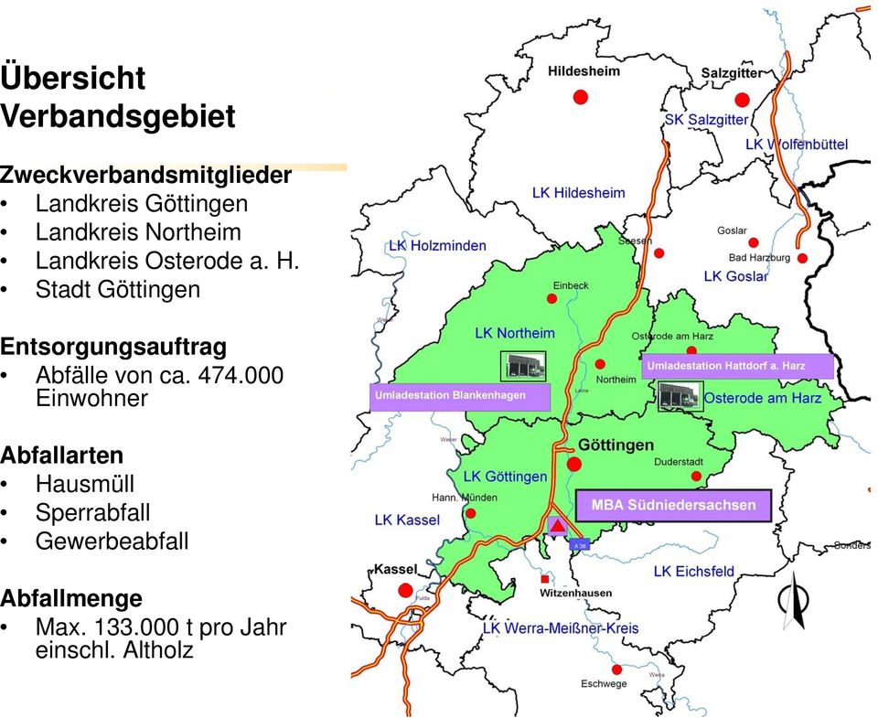 Stadt Göttingen Entsorgungsauftrag g g Abfälle von ca. 474.
