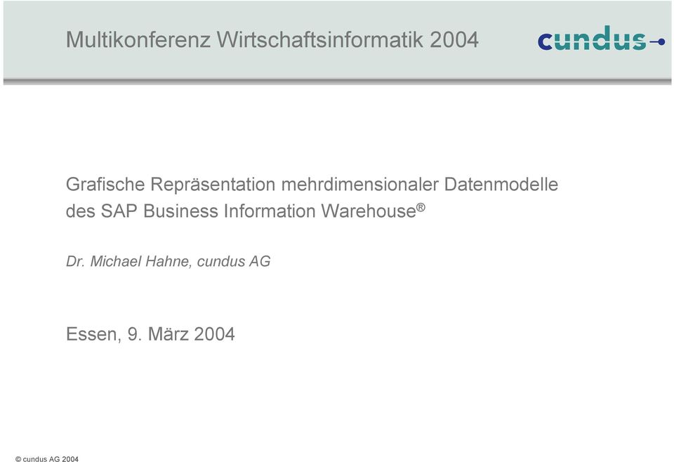 Datenmodelle des SAP Business Information