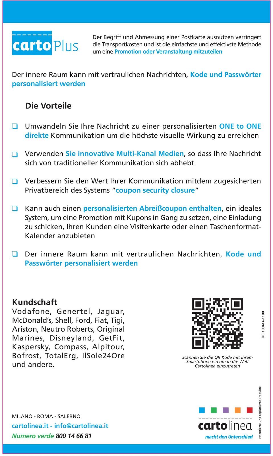 Wirkung zu erreichen Verwenden Sie innovative Multi-Kanal Medien, so dass Ihre Nachricht sich von traditioneller Kommunikation sich abhebt Verbessern Sie den Wert Ihrer Kommunikation mitdem