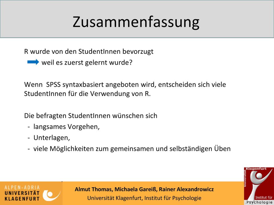 Wenn syntaxbasiert angeboten wird, entscheiden sich viele StudentInnen für die