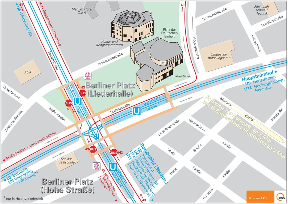 Min. zur zur S-Bahnstation S-Bahnstation Stadtmitte Stadtmitte ca 5 Min.