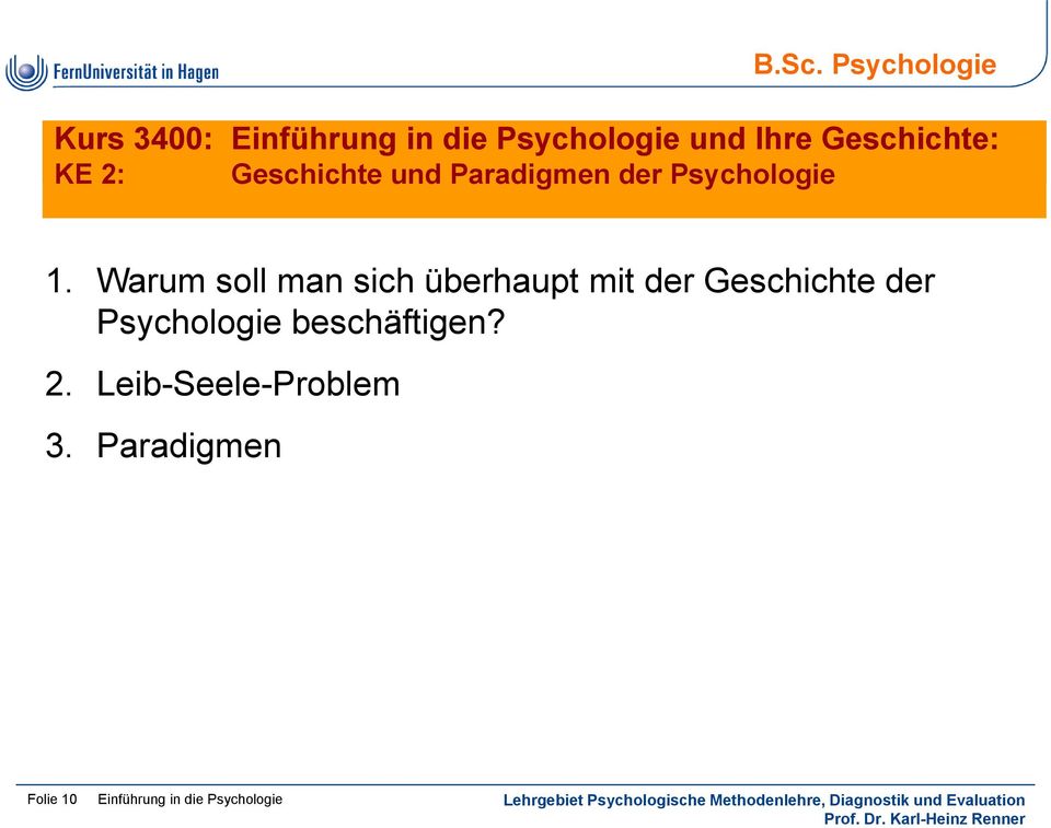 Psychologie 1.