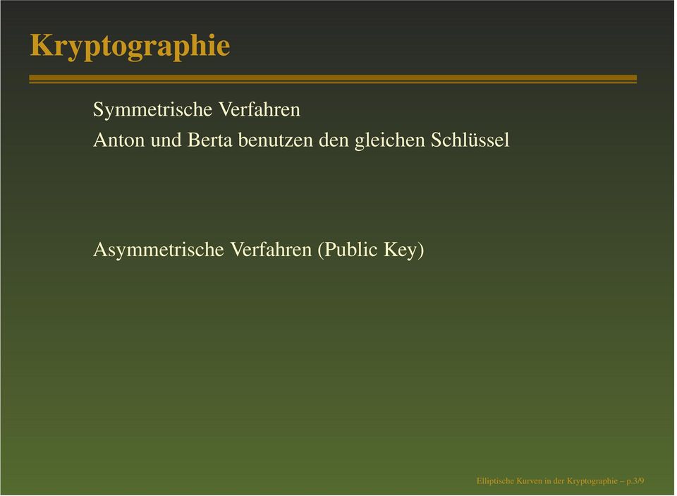 Schlüssel Asymmetrische Verfahren (Public