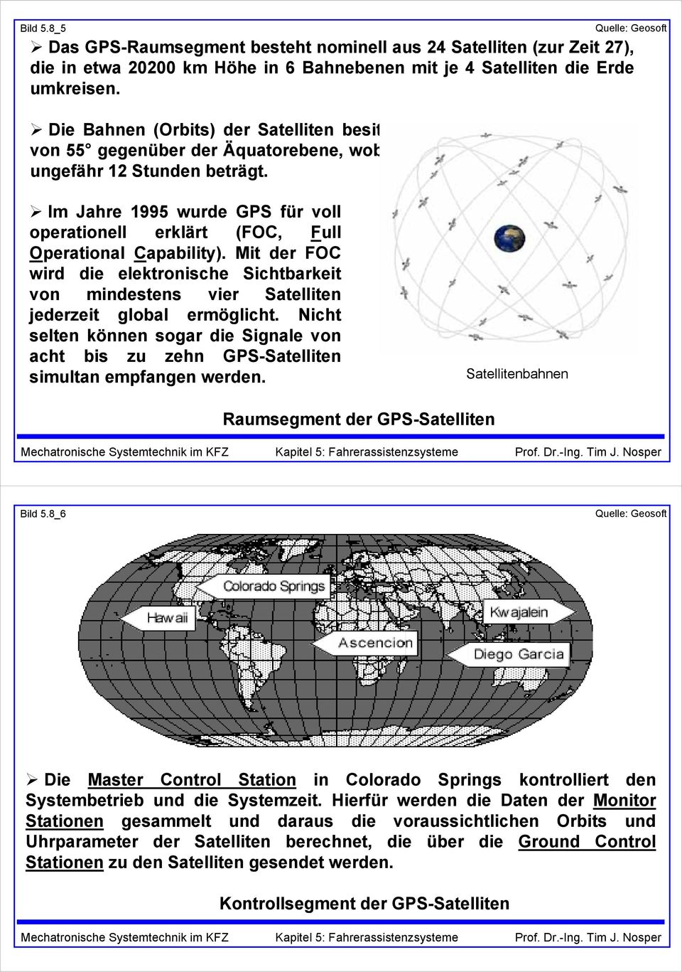 Im Jahre 1995 wurde GPS für voll operationell erklärt (FOC, Full Operational Capability). Mit der FOC wird die elektronische Sichtbarkeit von mindestens vier Satelliten jederzeit global ermöglicht.
