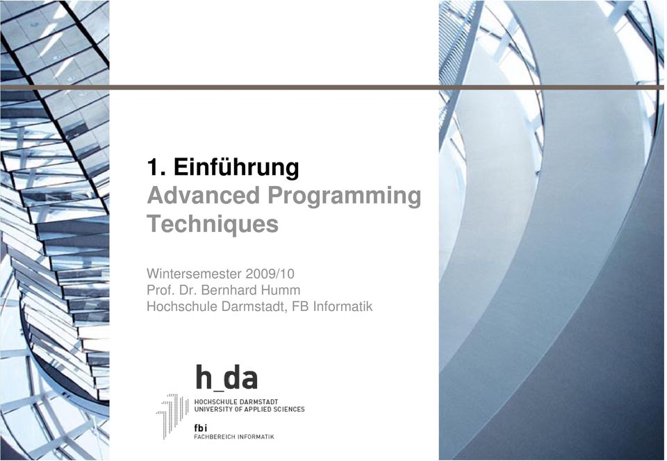 Bernhard Humm Hochschule Darmstadt, FB Informatik 1 Prof. Dr.