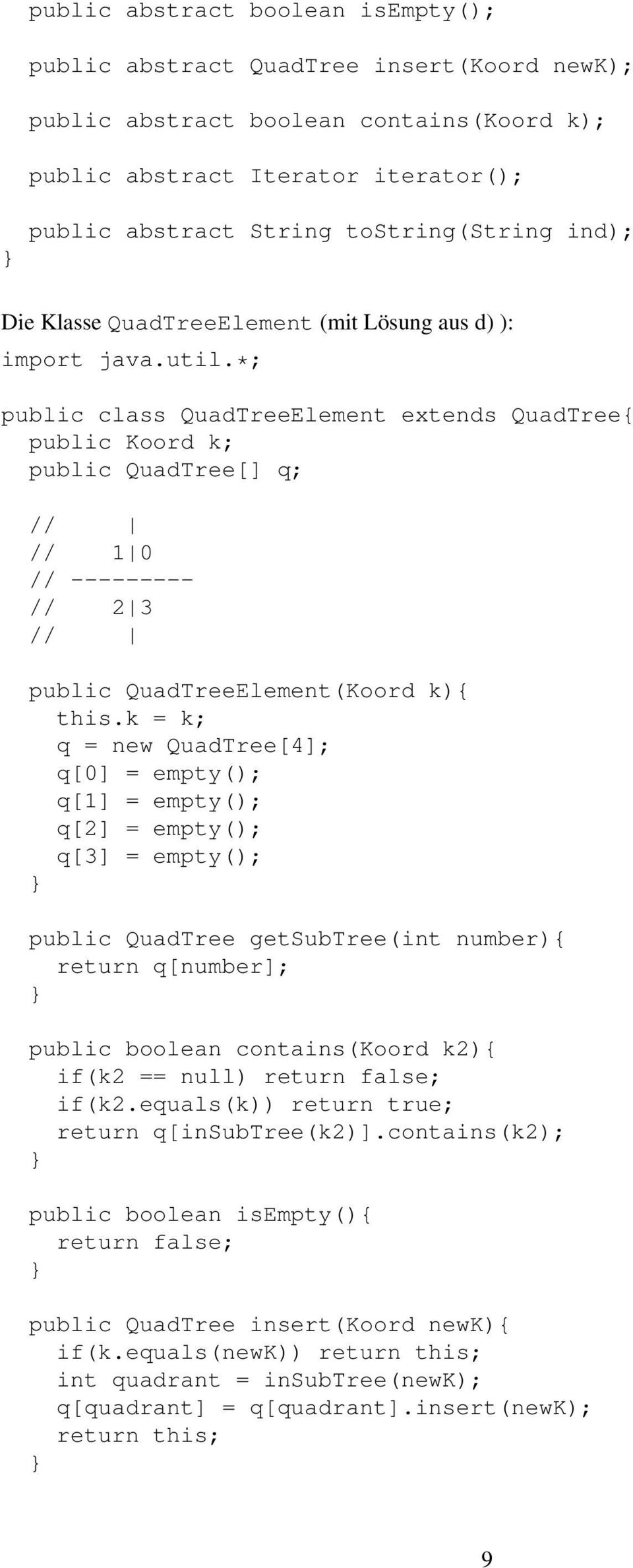 QuadTreeElement(Koord k){ this.