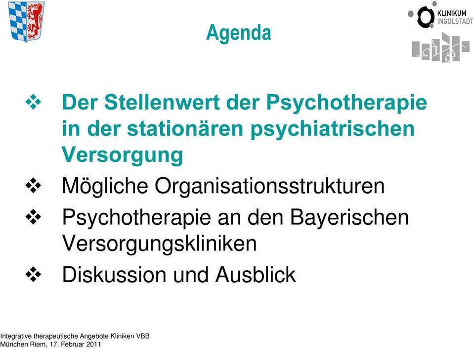 Mögliche Organisationsstrukturen Psychotherapie