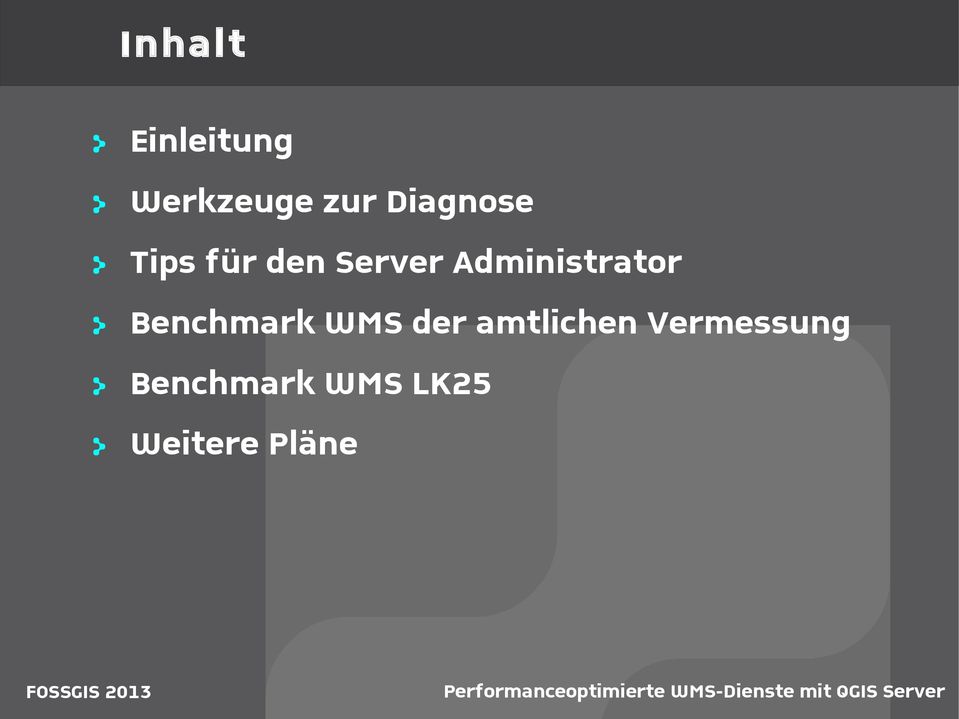 Administrator > Benchmark WMS der