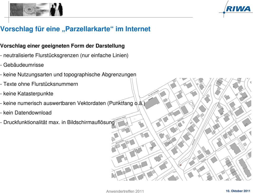 topographische Abgrenzungen - Texte ohne Flurstücksnummern - keine Katasterpunkte - keine numerisch